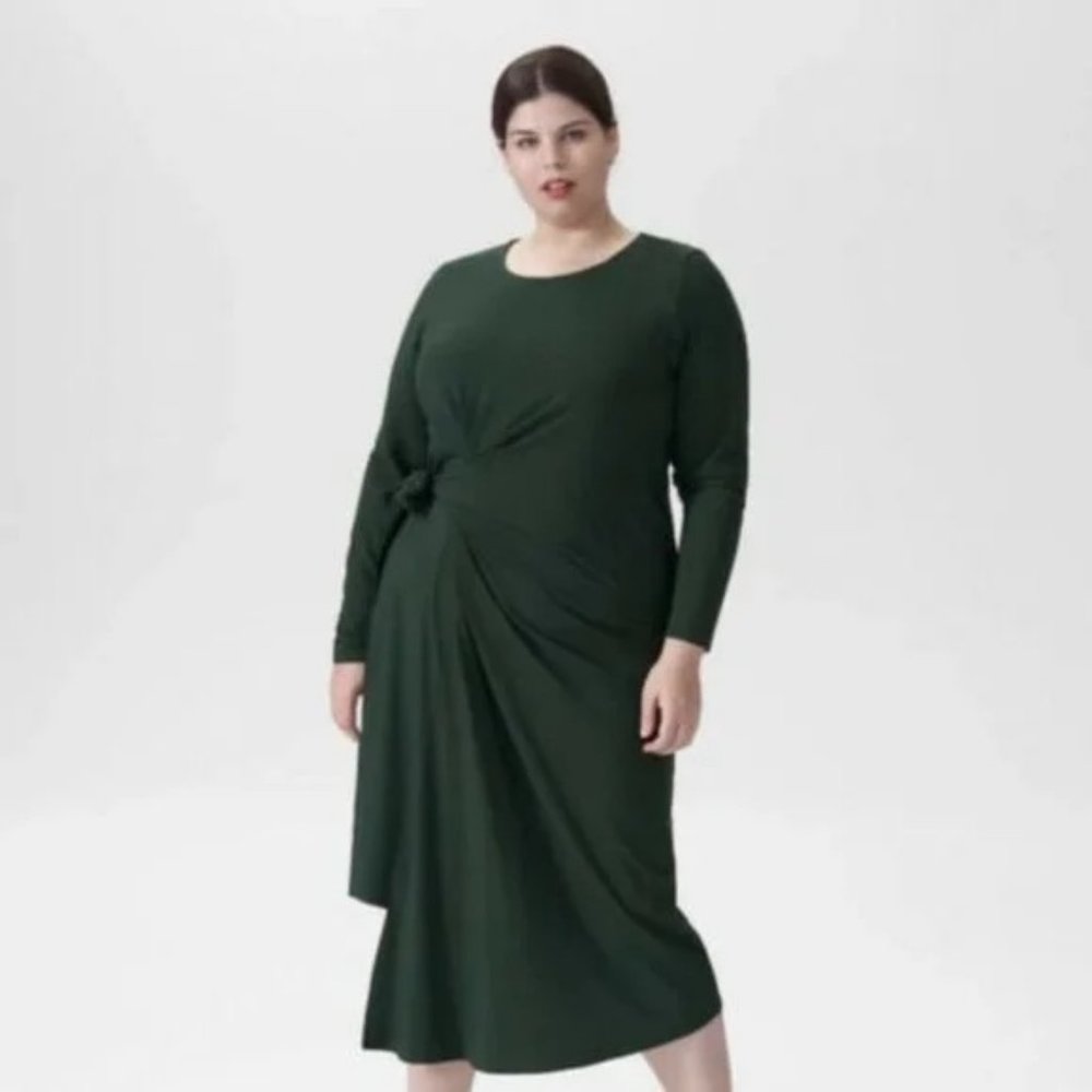 NWT Universal Standard Dina side tie green dress 12/14/S